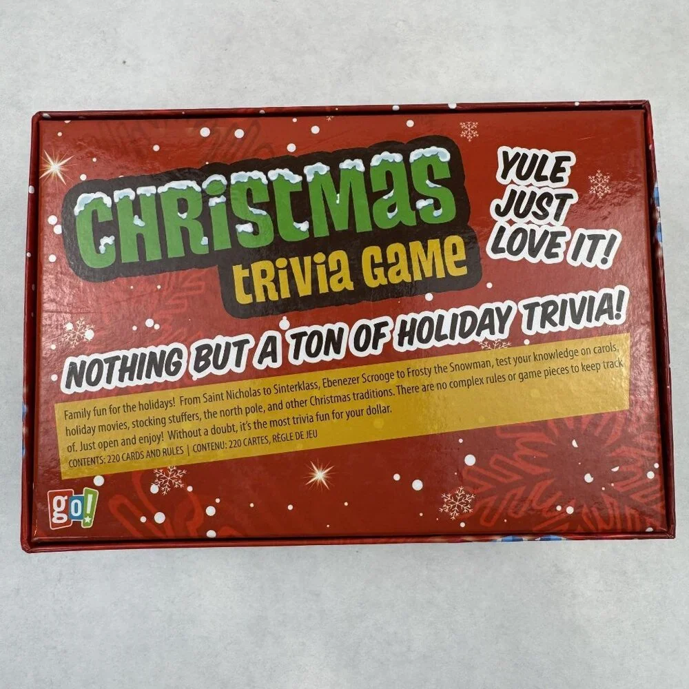 Christmas Trivia Game By Go! Games 2+ Players Adult 12+ Family Fun 220 Cards - Picture 7 of 14